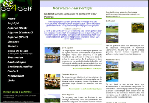 Op de website van Go4Golfonline kunnen bezoekers zelf hun golfproduct samenstellen. Een volledige golfreis met vlucht, hotel en greenfee's is mogelijk, maar ook kunnen golfers afzonderlijke producten boeken, Een vlucht, of alleen greenfee's.