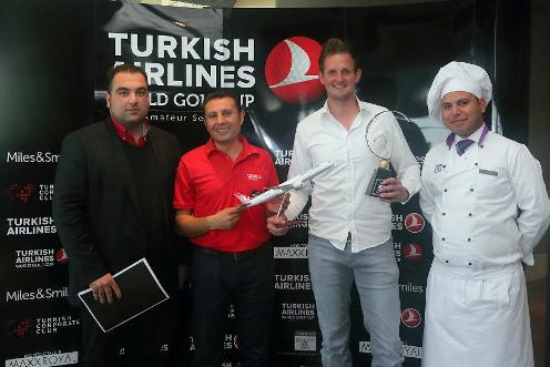 Robert Waasdorp is winnaar in de Categorie A van de kwalificatieronde voor de Turkish Airline Wolrd Cup die in Amsterdam werd gehouden.
